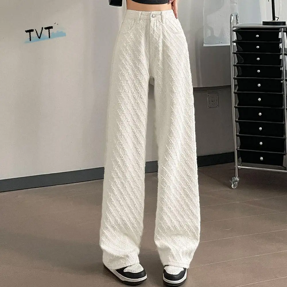 Soft Grid Denim Jeans Straight Leg Baggy Jeans Women Y2k Korean Casual High Waist Pants Lady
Soft Grid Denim Jeans Straight Leg Baggy Jeans Women Y2k Korean Casual High Waist Pants Lady