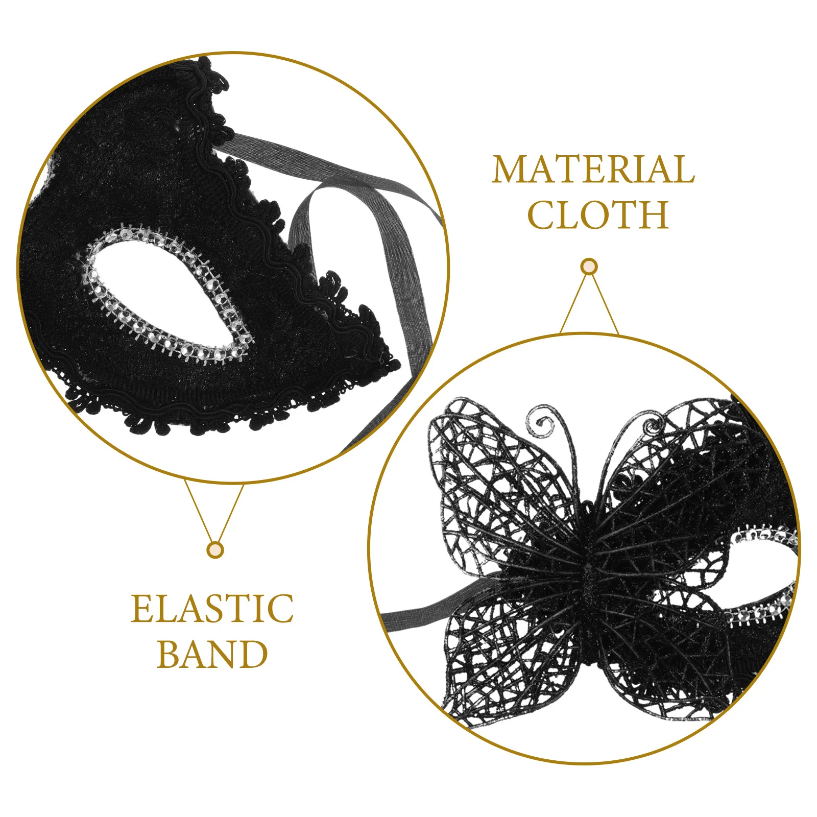 Half Face Butterfly Masquerade Mask Lightweight Elastic Band Cosplay Party Mask for Women Halloween
Half Face Butterfly Masquerade Mask Lightweight Elastic Band Cosplay Party Mask for Women Halloween