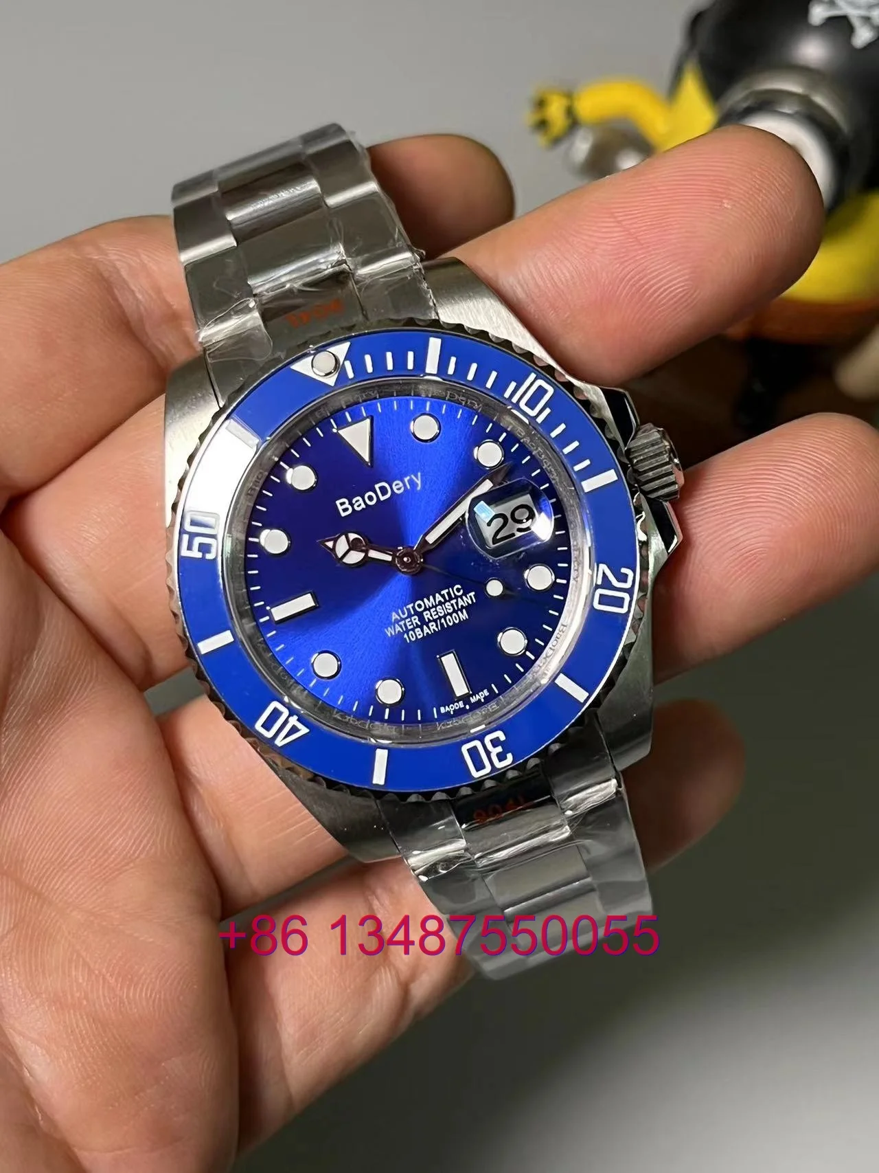 BaoDery 41MM Top Brand Luxury Men's Sports Sapphire Luminous Watch 2813 Automatic Mechanical Movement Stainless Classic Blue
BaoDery 41MM Top Brand Luxury Men's Sports Sapphire Luminous Watch 2813 Automatic Mechanical Movement Stainless Classic Blue
