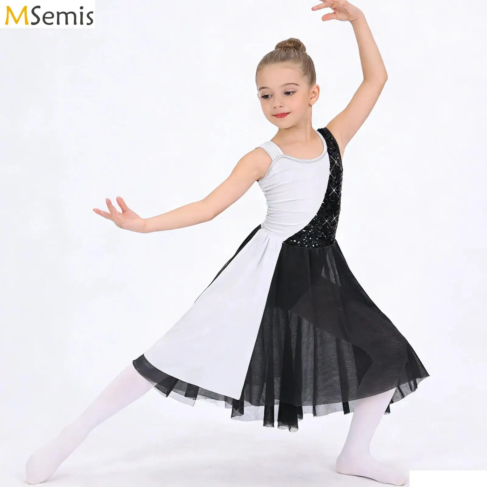 Kids Girls Shiny Sequined Ballet Lyrical Ruched Dance Dress Costume Asymmetric Irregular Hem Contemporary Performance Dance Wear
Kids Girls Shiny Sequined Ballet Lyrical Ruched Dance Dress Costume Asymmetric Irregular Hem Contemporary Performance Dance Wear