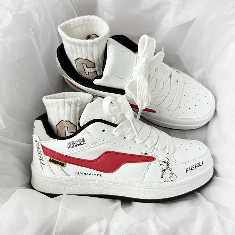 Cartoon Print Skateboard Sneakers Man Platform Leather Designer Shoes For Men Low Cut Women's Fashion Sneakers zapatillas hombre
Cartoon Print Skateboard Sneakers Man Platform Leather Designer Shoes For Men Low Cut Women's Fashion Sneakers zapatillas hombre