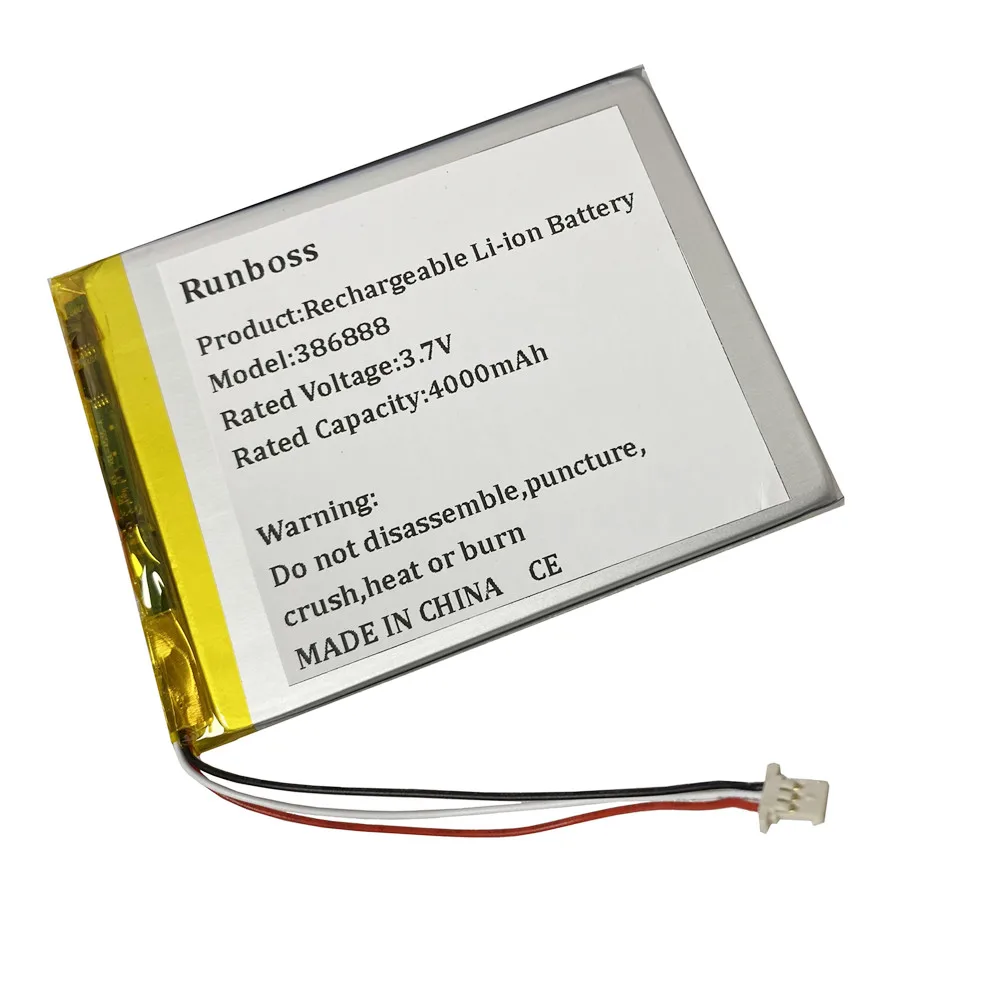 4000mAh 386888 407090 Battery For Onyx Boox i8 DARWIN 3 4 5 6 C63ML C63L T76ML T76SML C65ML C65HD T68 Carta2 N96C/ML E-books
4000mAh 386888 407090 Battery For Onyx Boox i8 DARWIN 3 4 5 6 C63ML C63L T76ML T76SML C65ML C65HD T68 Carta2 N96C/ML E-books