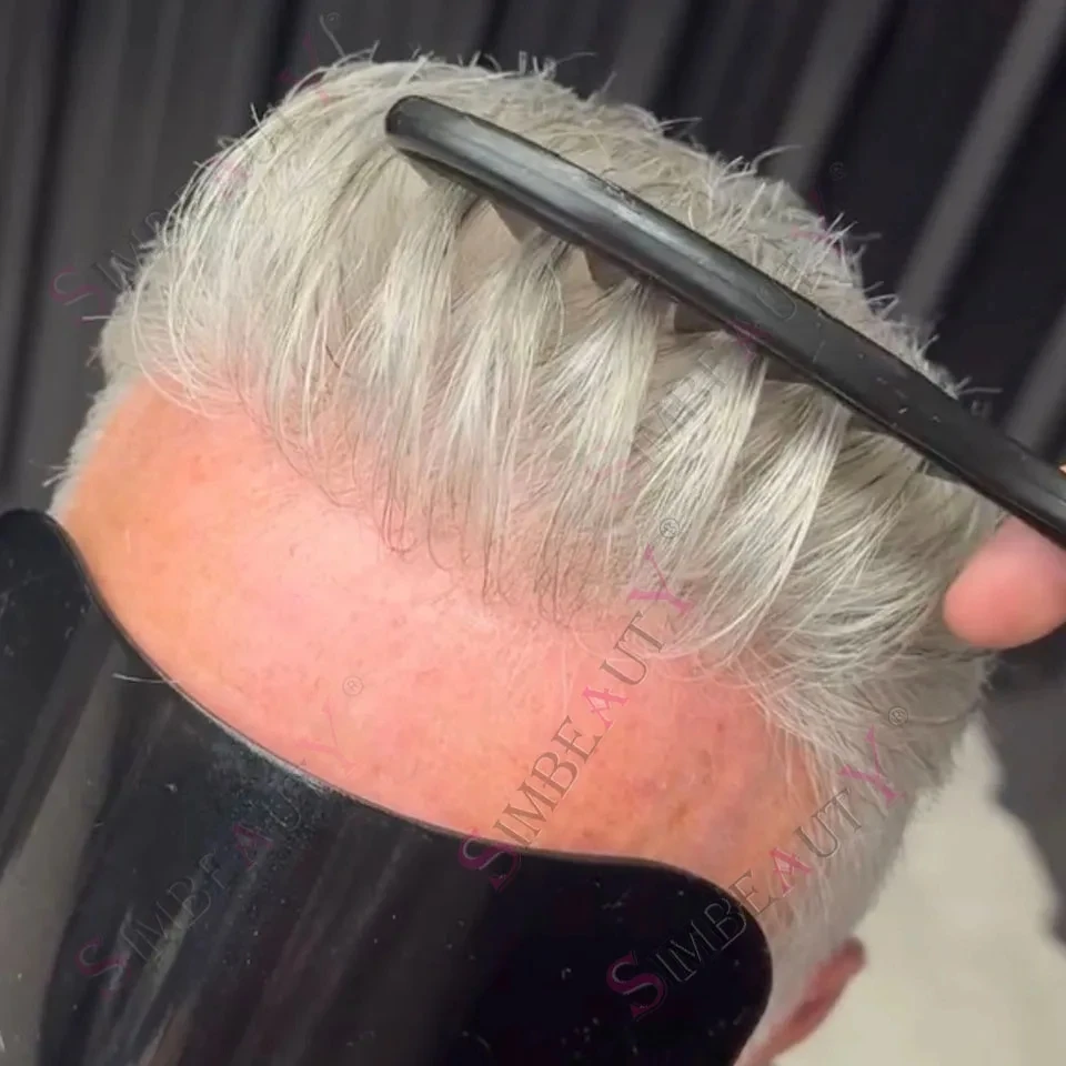 Super 0.02mm Thinnest Skin Invisible PU White Blonde 1B80 Gray Vloop Men Wigs Toupee Realistic Black Human Hair Natural Hairline
Super 0.02mm Thinnest Skin Invisible PU White Blonde 1B80 Gray Vloop Men Wigs Toupee Realistic Black Human Hair Natural Hairline