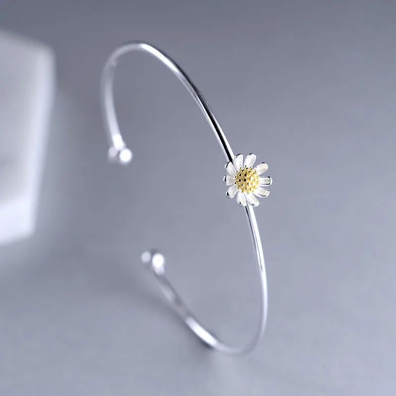 Buyee 925 Sterling Silver Flower Bangle Chrysanthemum Daisy Adjustable Open Hypoallergenic Fine Jewelry for Women Fashion Gift
Buyee 925 Sterling Silver Flower Bangle Chrysanthemum Daisy Adjustable Open Hypoallergenic Fine Jewelry for Women Fashion Gift