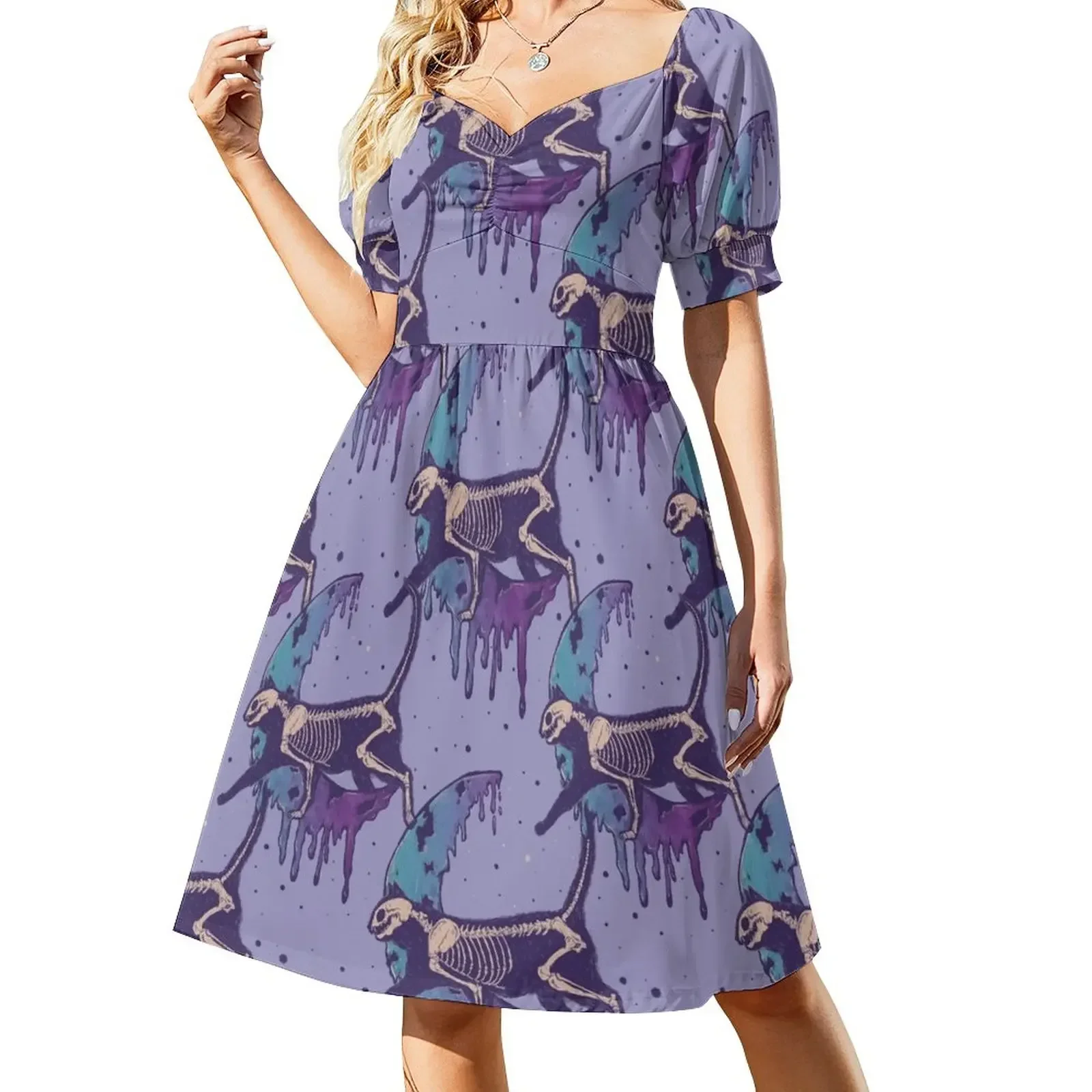 Cat Skeleton over the moon Short-Sleeved Dress ladies dresses for special occasions women dresses Dress
Cat Skeleton over the moon Short-Sleeved Dress ladies dresses for special occasions women dresses Dress