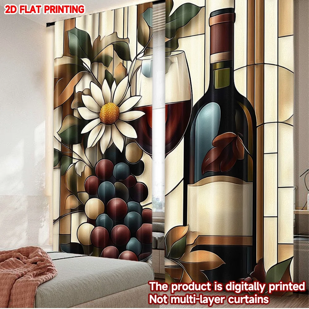 2D flat printing 2pcs Curtain Curtain Autumn Wine and Grapes Digital Printed Polyester Drapes Seasonal Party & Holiday Decor for
2D flat printing 2pcs Curtain Curtain Autumn Wine and Grapes Digital Printed Polyester Drapes Seasonal Party & Holiday Decor for