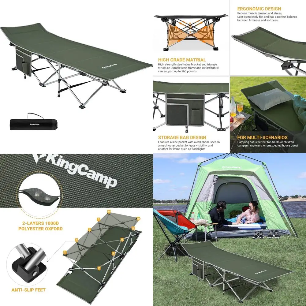 Portable Adult Camping Cot - Lightweight, Sturdy Sleeping Bed with Carry Bag for Outdoor Adventures and Comfort Support
Portable Adult Camping Cot - Lightweight, Sturdy Sleeping Bed with Carry Bag for Outdoor Adventures and Comfort Support