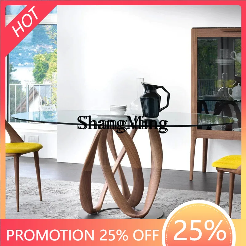 Обеденный стол из закаленного стекла FG Современный ресторан Домашний круглый стол Высококачественный обеденный стол из художественного ореха
Обеденный стол из закаленного стекла FG Современный ресторан Домашний круглый стол Высококачественный обеденный стол из художественного ореха