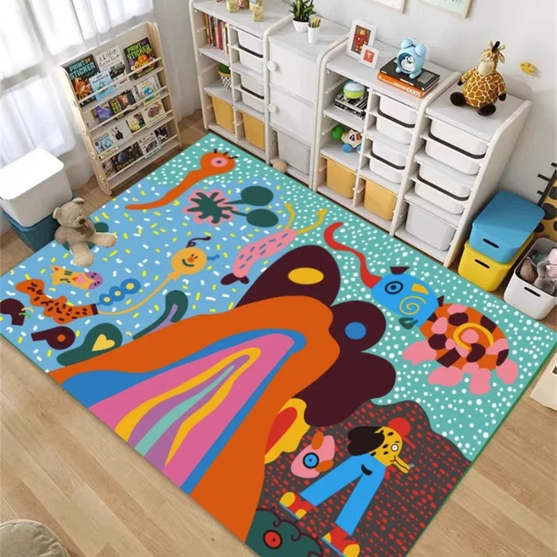 Children's Graffiti Bedroom Bedside Living Room Carpet Home Cartoon Soft Rug Abstract Art Decoration Plush Mat Ковер Tapis 러그
Children's Graffiti Bedroom Bedside Living Room Carpet Home Cartoon Soft Rug Abstract Art Decoration Plush Mat Ковер Tapis 러그