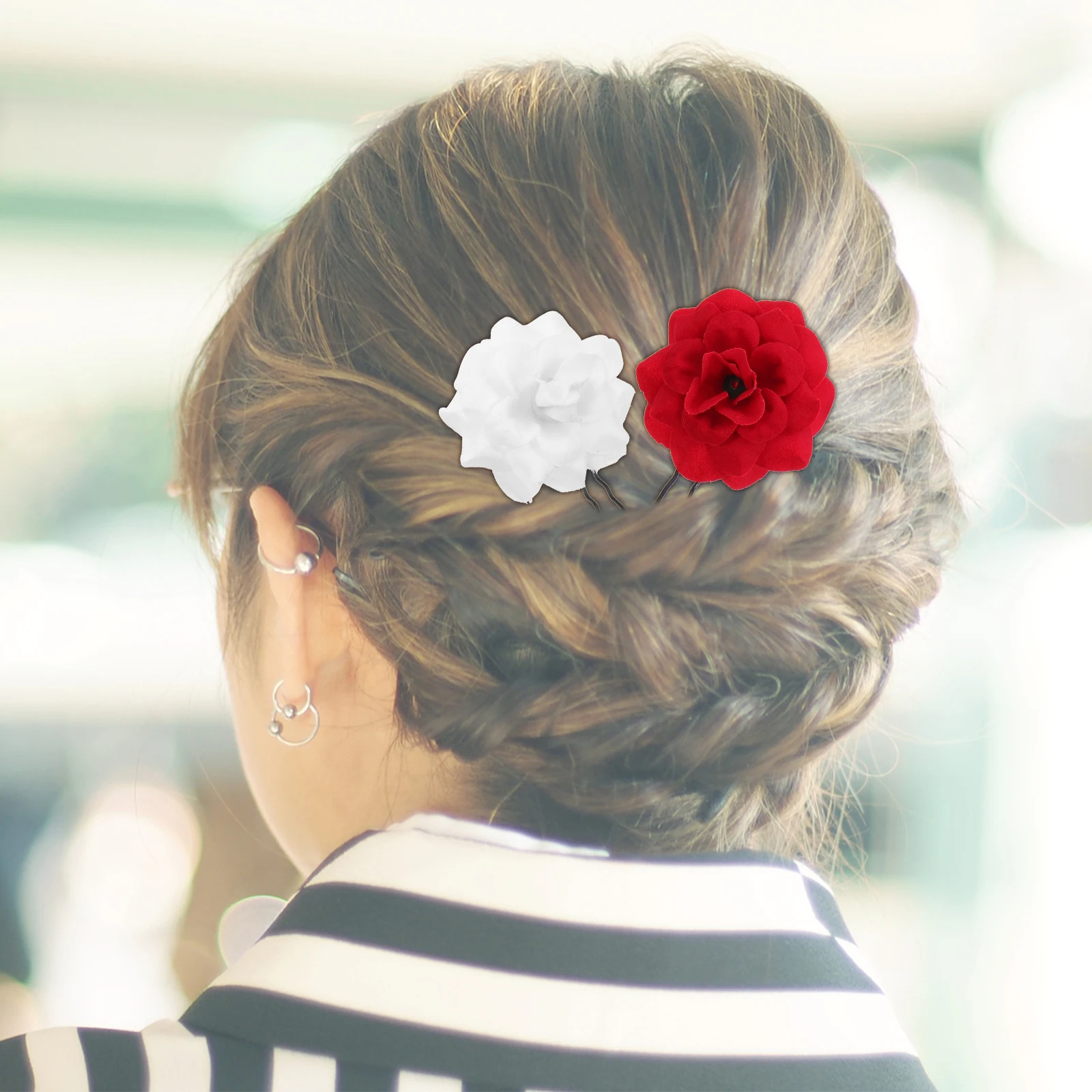 6pcs Rose Pins Elegant Flower Decor Wedding Accessories Women Stick Bun Fabric Hair Fork Pin Hair Styling Tools
6pcs Rose Pins Elegant Flower Decor Wedding Accessories Women Stick Bun Fabric Hair Fork Pin Hair Styling Tools