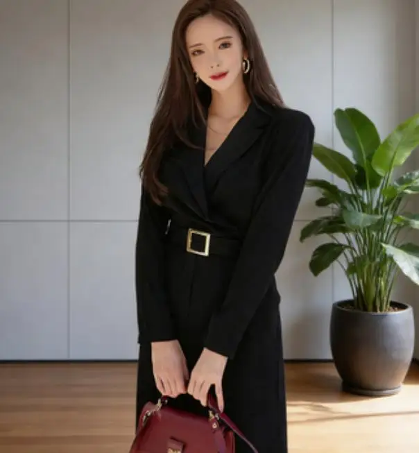Autumn and Winter Socialite Temperament Suit Collar, Cinched Waist, Slim Fit One-Piece Straight Leg Pants for Women
Autumn and Winter Socialite Temperament Suit Collar, Cinched Waist, Slim Fit One-Piece Straight Leg Pants for Women