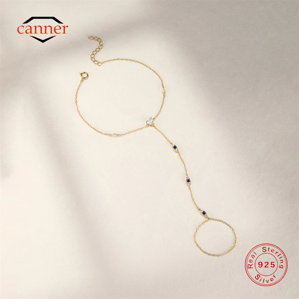 CANNER Evil Eyes Blue Zircon 925 Sterling Silver Finger Bracelet For Women Ins Horse Eye Hand Ring Chain Jewelry Accessories
CANNER Evil Eyes Blue Zircon 925 Sterling Silver Finger Bracelet For Women Ins Horse Eye Hand Ring Chain Jewelry Accessories