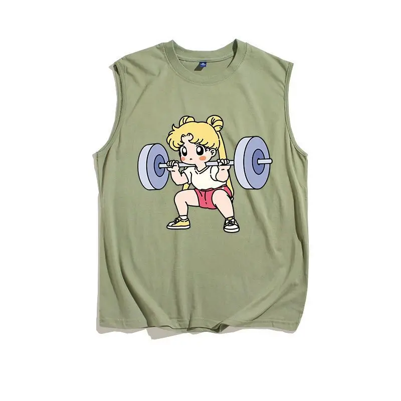 Sailor Moon Iron Lifting Summer Round Neck Exercise Fitness Tank Top Thin Quick Drying Loose Oversized Sleeveless T-shirt
Sailor Moon Iron Lifting Summer Round Neck Exercise Fitness Tank Top Thin Quick Drying Loose Oversized Sleeveless T-shirt