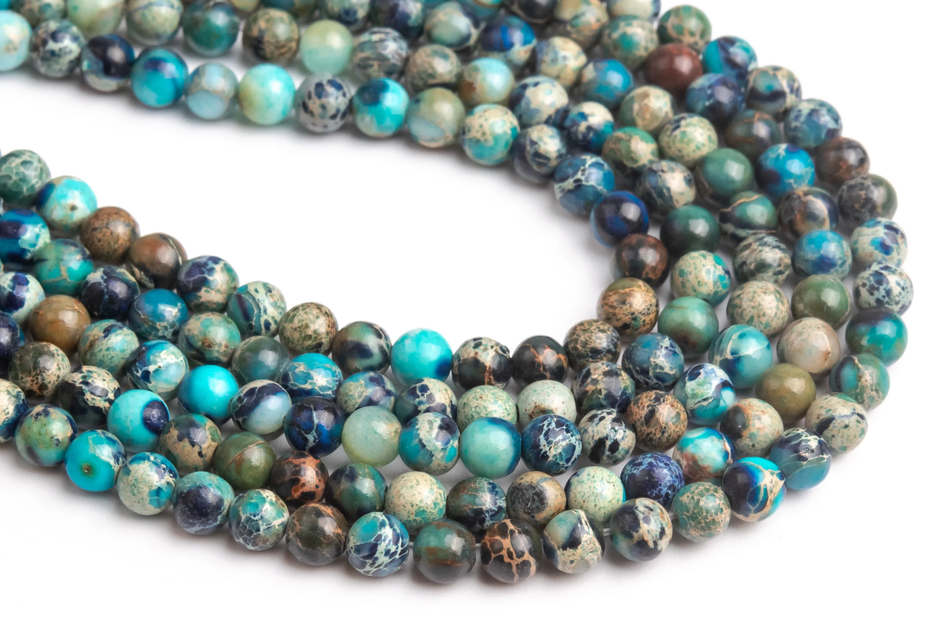 Blue Sea Sediment Imperial Jasper Grade AAA Natural stone Loose Beads Round Shape Size Options 4/6/8/10mm for Jewelry Making
Blue Sea Sediment Imperial Jasper Grade AAA Natural stone Loose Beads Round Shape Size Options 4/6/8/10mm for Jewelry Making