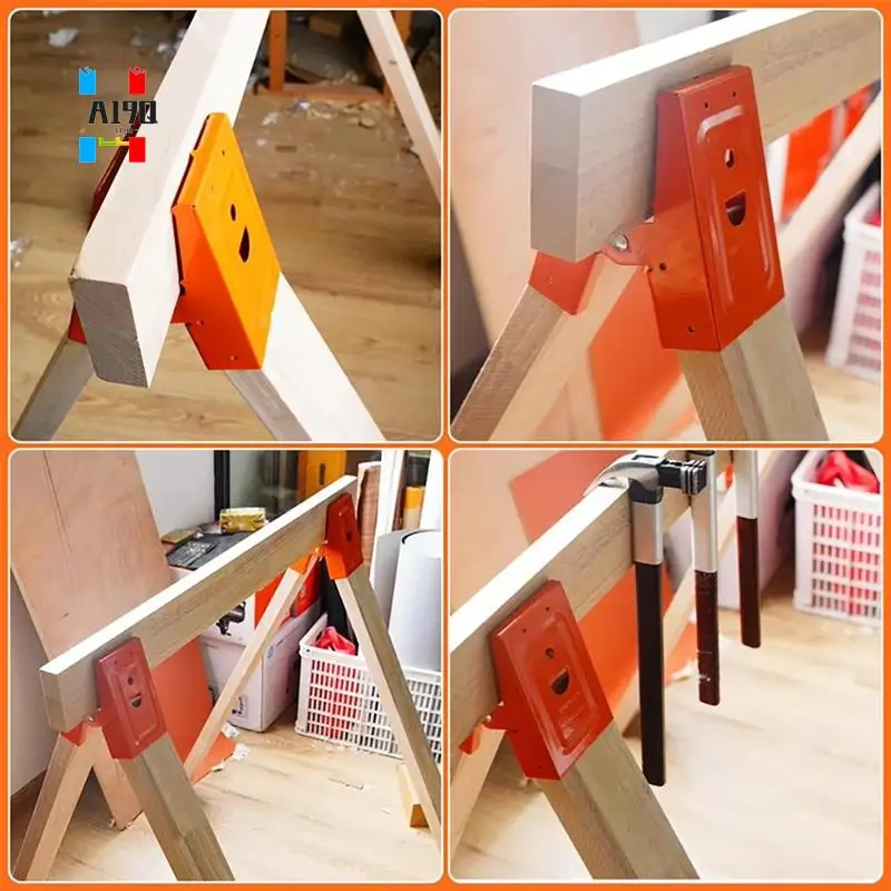 A19Q-Woodworking Table Mobile Bracket Steel Sawhorse Bracket Fixing Clip Saw Horse Clip DIY Carpentry Furniture Reinforcement 
A19Q-Woodworking Table Mobile Bracket Steel Sawhorse Bracket Fixing Clip Saw Horse Clip DIY Carpentry Furniture Reinforcement