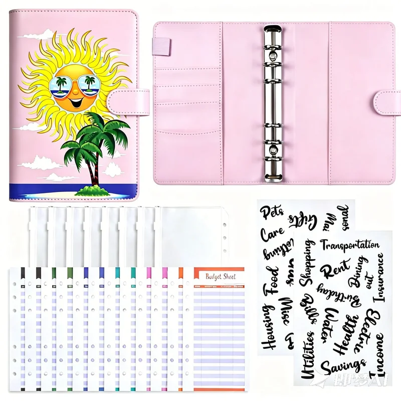 A6 Binder Budget PU Leather Planner Pockets Expense Sheets Notebook Cash Envelope Organizer System Clear Zipper Accessories
A6 Binder Budget PU Leather Planner Pockets Expense Sheets Notebook Cash Envelope Organizer System Clear Zipper Accessories