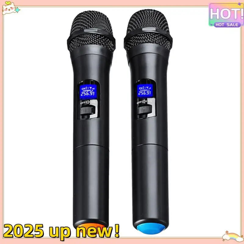 Classy-Microphone 2 Channel Cordless Dual Handheld Microphone Digital LCD Display Microphone System Kit Fit For Party US Plug
Classy-Microphone 2 Channel Cordless Dual Handheld Microphone Digital LCD Display Microphone System Kit Fit For Party US Plug