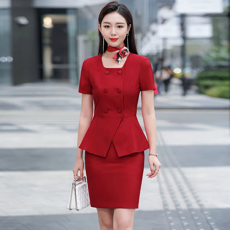 High-End Blazer Set for Women, Lightweight Summer Elegant Professional Hotel Custom Embroidered Logo Work Uniform High Quality
High-End Blazer Set for Women, Lightweight Summer Elegant Professional Hotel Custom Embroidered Logo Work Uniform High Quality