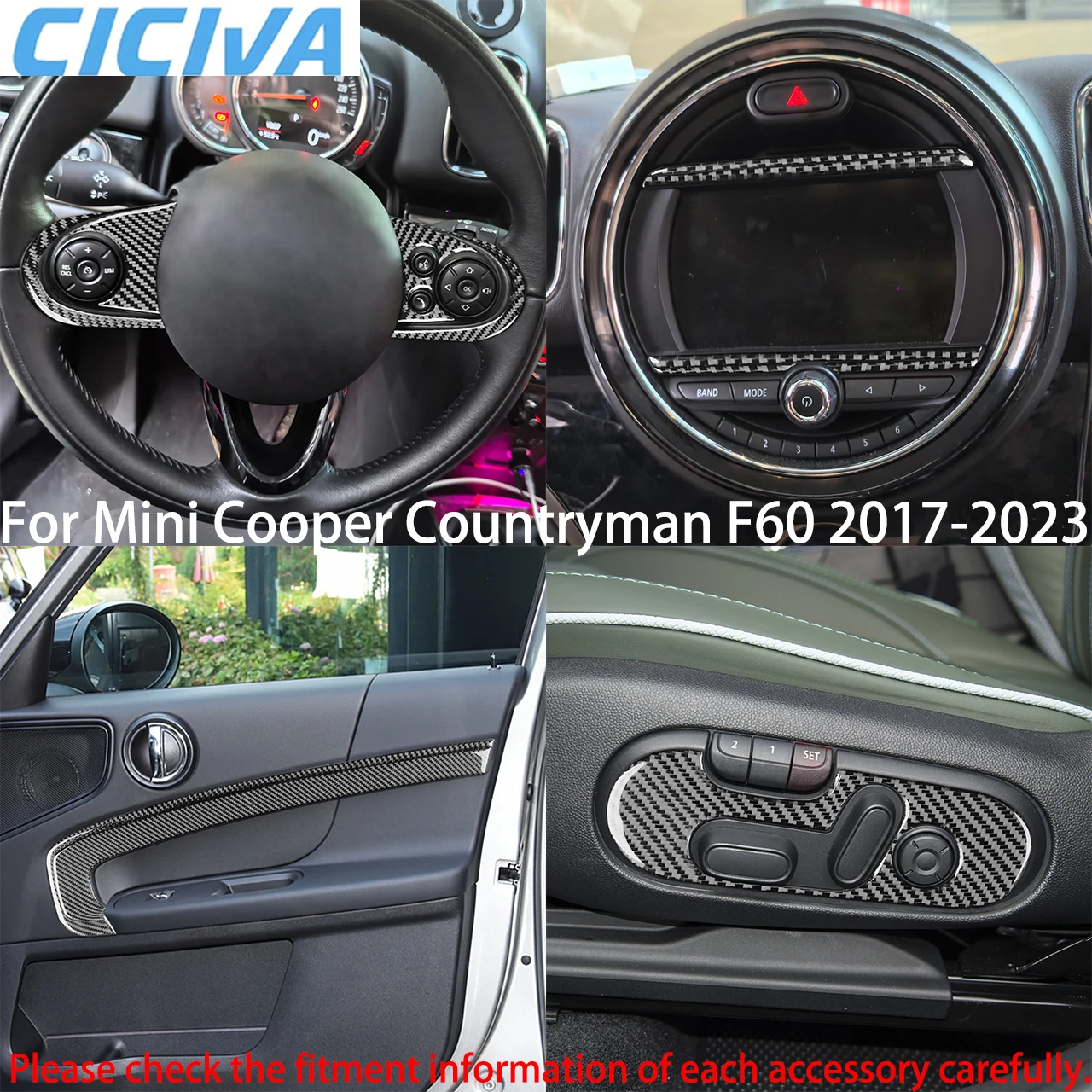 For Mini Cooper Countryman F60 2017-2023 Soft Carbon Fiber Center Control Door Panel Interior Car Accessories Cover Sticker Trim
For Mini Cooper Countryman F60 2017-2023 Soft Carbon Fiber Center Control Door Panel Interior Car Accessories Cover Sticker Trim