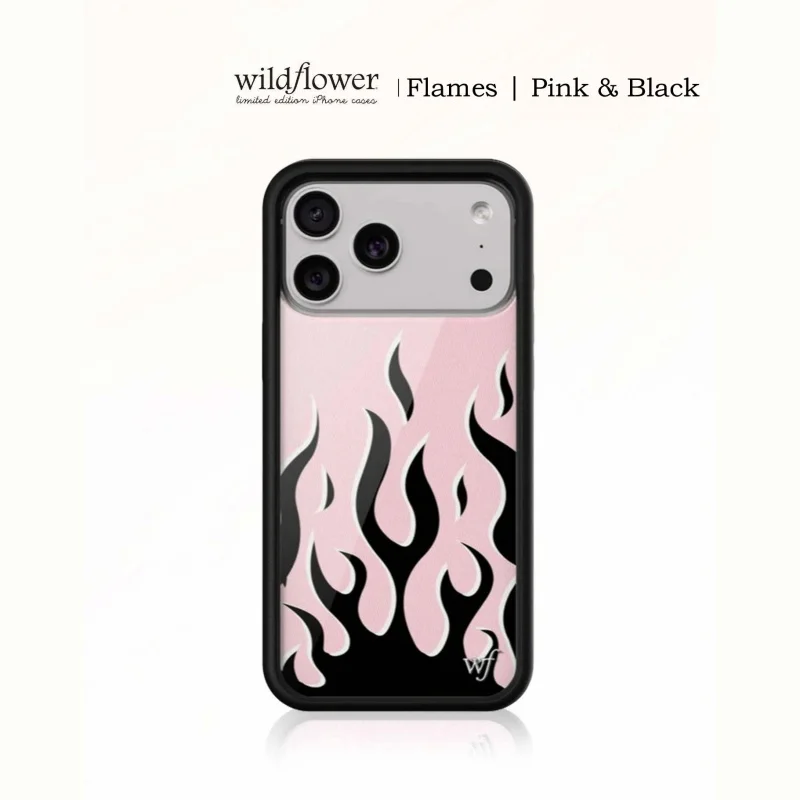 Wildflower INS Pink Black Flames Phone Case for iPhone 16 17 12 13 14 15 Pro Max Plus wf fashion trend Flames anti-fall Cover
Wildflower INS Pink Black Flames Phone Case for iPhone 16 17 12 13 14 15 Pro Max Plus wf fashion trend Flames anti-fall Cover