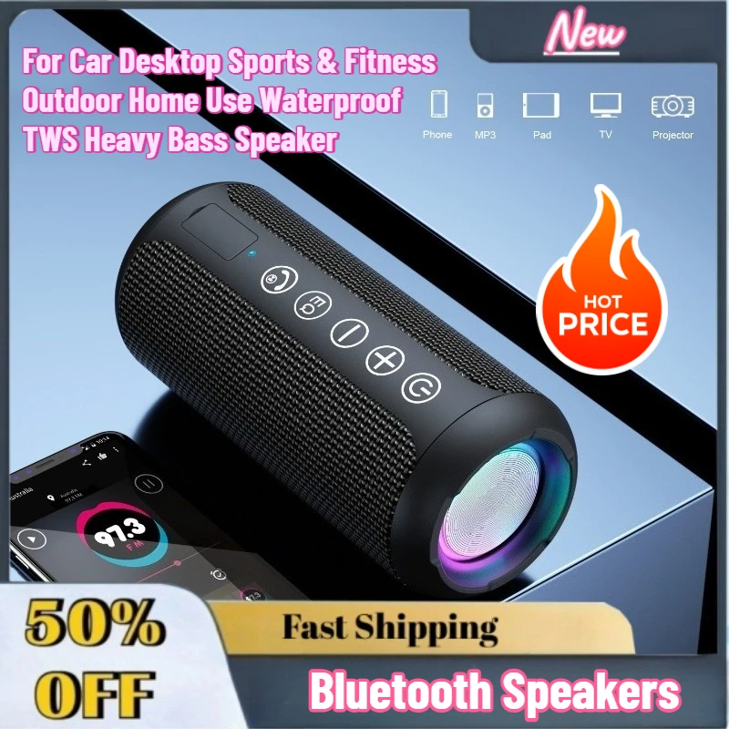 New Portable & Compact Bluetooth Speakers for Car Desktop Sports & Fitness Outdoor Home Use Waterproof TWS Heavy Bass Speaker
New Portable & Compact Bluetooth Speakers for Car Desktop Sports & Fitness Outdoor Home Use Waterproof TWS Heavy Bass Speaker