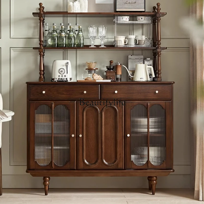 02American solid wood dining side cabinet French retro storage living room against the wall high side wine cabinet
02American solid wood dining side cabinet French retro storage living room against the wall high side wine cabinet