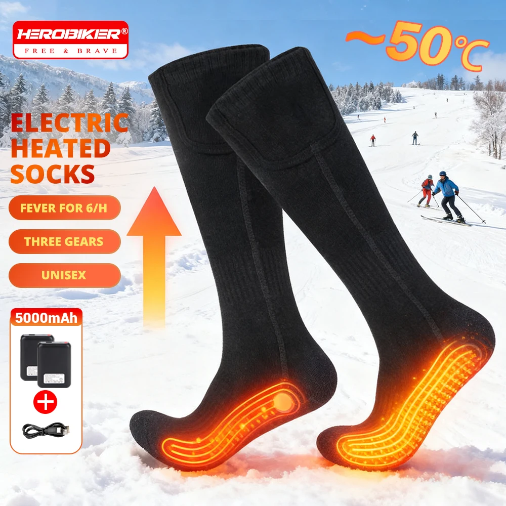 Electric Heated Socks Winter Heating Socks Anti-Cold Skiing Socks Outdoor Sports Camping Hiking Snowboarding Foot Warmer
Electric Heated Socks Winter Heating Socks Anti-Cold Skiing Socks Outdoor Sports Camping Hiking Snowboarding Foot Warmer
