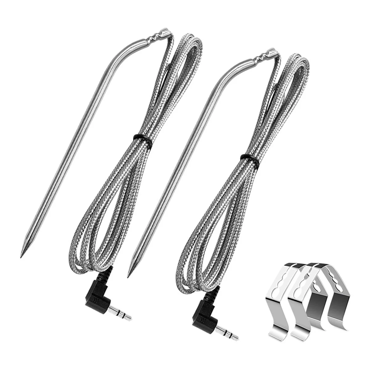 A72P 2 Pack for Meat Probes,Smoker Grill Temperature Sensor Pellet Grills Accessories with Probe Clip
A72P 2 Pack for Meat Probes,Smoker Grill Temperature Sensor Pellet Grills Accessories with Probe Clip