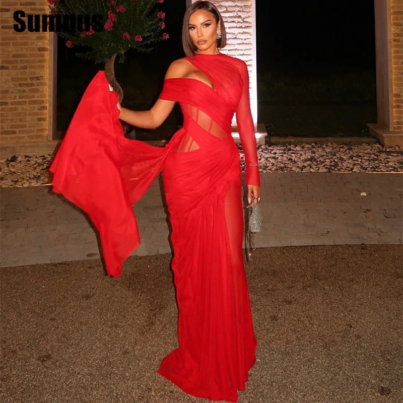 Sumnus Elegant Mermaid Evening Dresses One Shoulder Illusion Formal Occasion Dresses فساتين سهرة Customized
Sumnus Elegant Mermaid Evening Dresses One Shoulder Illusion Formal Occasion Dresses فساتين سهرة Customized