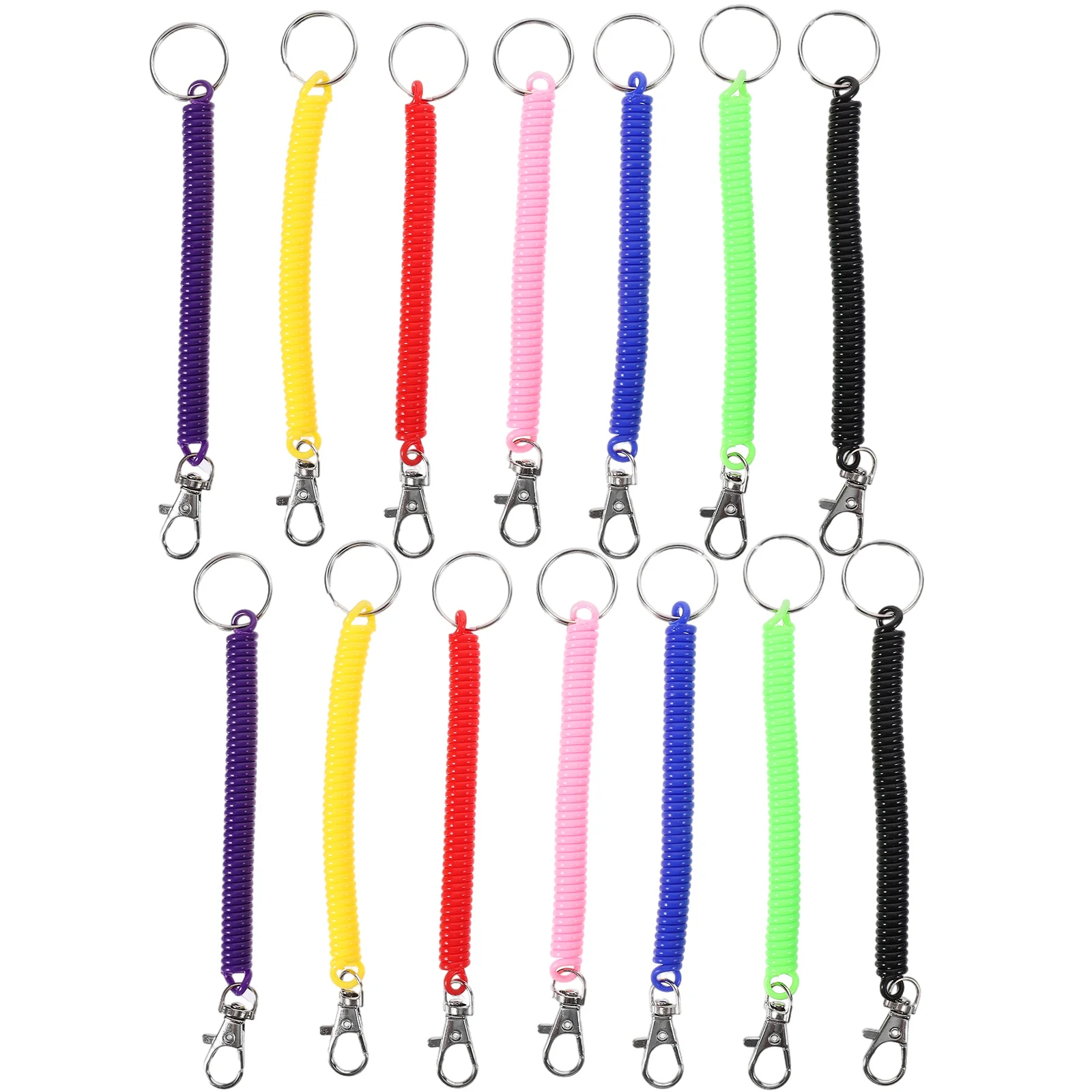 14pcs Anti Lost Keychains Spring Rope Elastic Retractable Spiral Chain Wristband Black Red Blue Green Purple Yellow Pink
14pcs Anti Lost Keychains Spring Rope Elastic Retractable Spiral Chain Wristband Black Red Blue Green Purple Yellow Pink