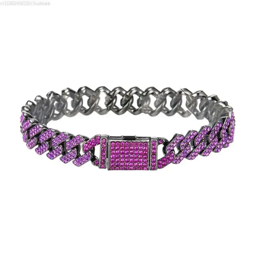 12mm Miami Cuban Link Chain Two Row Purple Hip Hop Prong Necklace for Men Women
12mm Miami Cuban Link Chain Two Row Purple Hip Hop Prong Necklace for Men Women