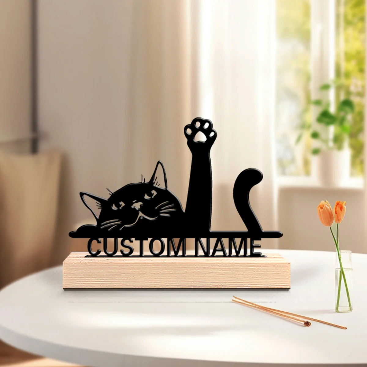 1 pc lazy cat Customized Text Iron Ornament With Wood Base Symphony orchestra Metal Sculpture With Wood Base Home Table
1 pc lazy cat Customized Text Iron Ornament With Wood Base Symphony orchestra Metal Sculpture With Wood Base Home Table