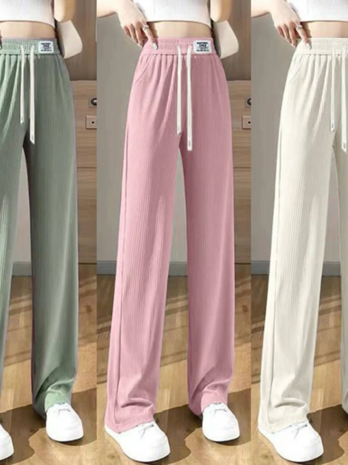 New Women's Ice Silk Wide Leg Pants Summer Thin High Waist Drapey Elastic Loose Straight Mosquito Proof Casual Trousers
New Women's Ice Silk Wide Leg Pants Summer Thin High Waist Drapey Elastic Loose Straight Mosquito Proof Casual Trousers