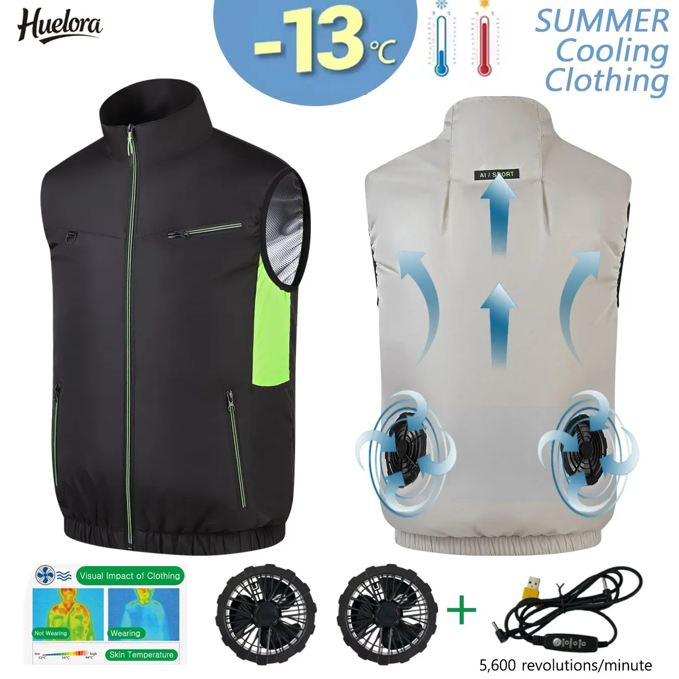 Breathable Wearable Cooling Fan Vest for Summer Outdoor Fishing Cooling Vest Ice Fan Vest Heat Resistant Air Conditioner Clothes
Breathable Wearable Cooling Fan Vest for Summer Outdoor Fishing Cooling Vest Ice Fan Vest Heat Resistant Air Conditioner Clothes