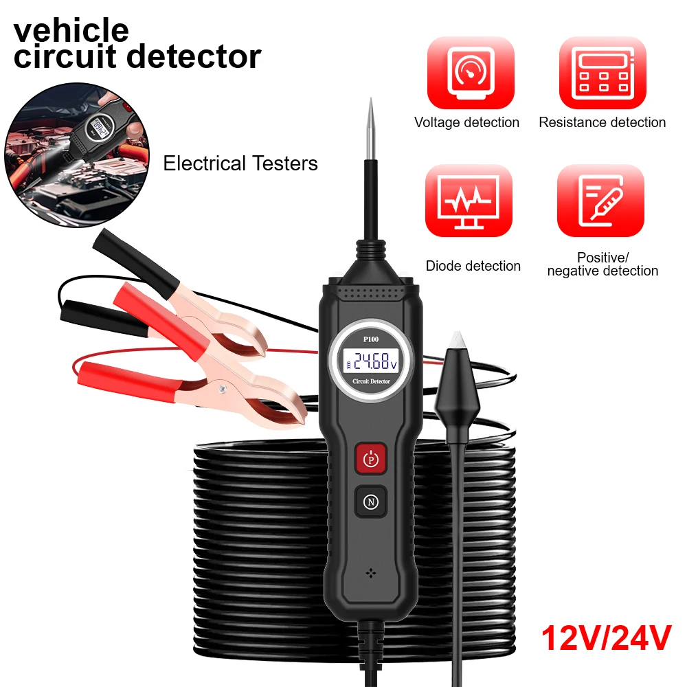 ЖК-дисплей, положительное отрицательное обнаружение, аккумулятор, электрическая система, диагностическое сопротивление, напряжение 5 В-40 В, тестер автомобильных цепей
ЖК-дисплей, положительное отрицательное обнаружение, аккумулятор, электрическая система, диагностическое сопротивление, напряжение 5 В-40 В, тестер автомобильных цепей