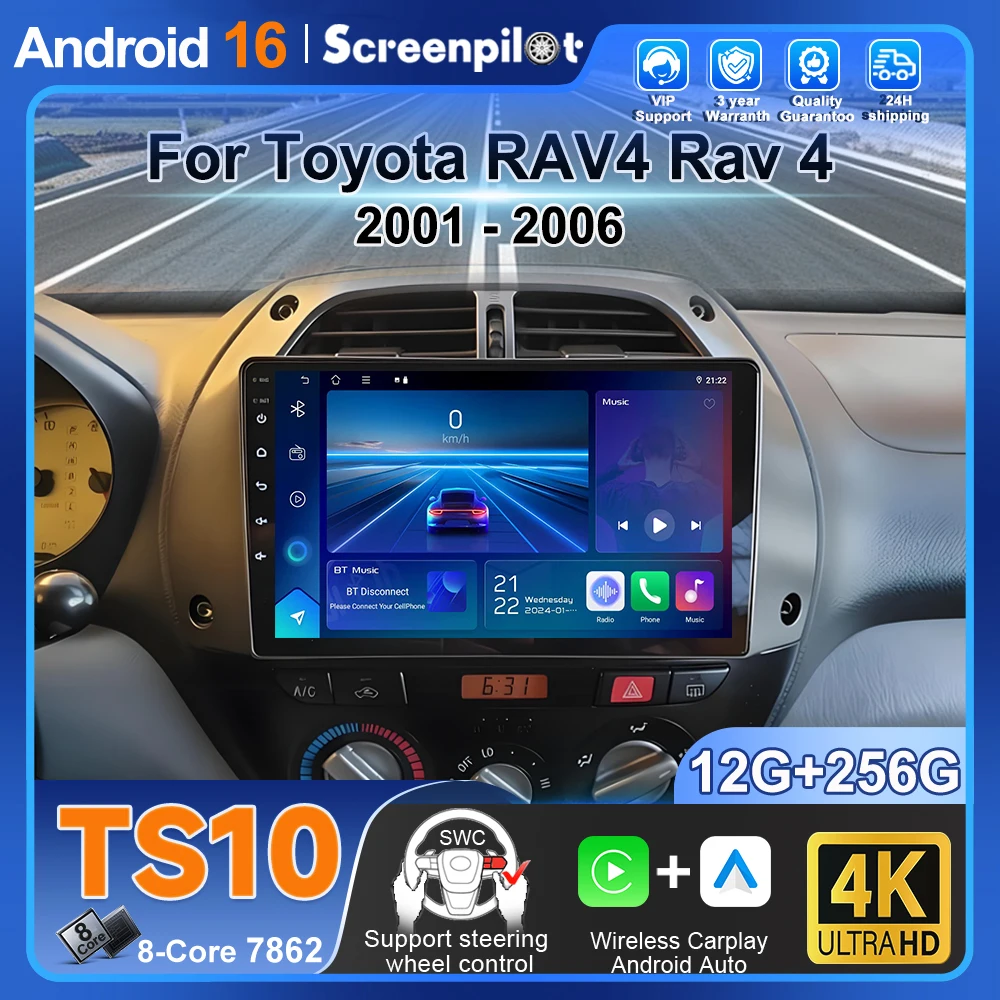 For Toyota Rav4 Rav 4 2001 2002 2003 2004 2005 2006 Android 16 Auto Radio Stereo Multimidia Player Gps Navigation Carplay Qled
For Toyota Rav4 Rav 4 2001 2002 2003 2004 2005 2006 Android 16 Auto Radio Stereo Multimidia Player Gps Navigation Carplay Qled