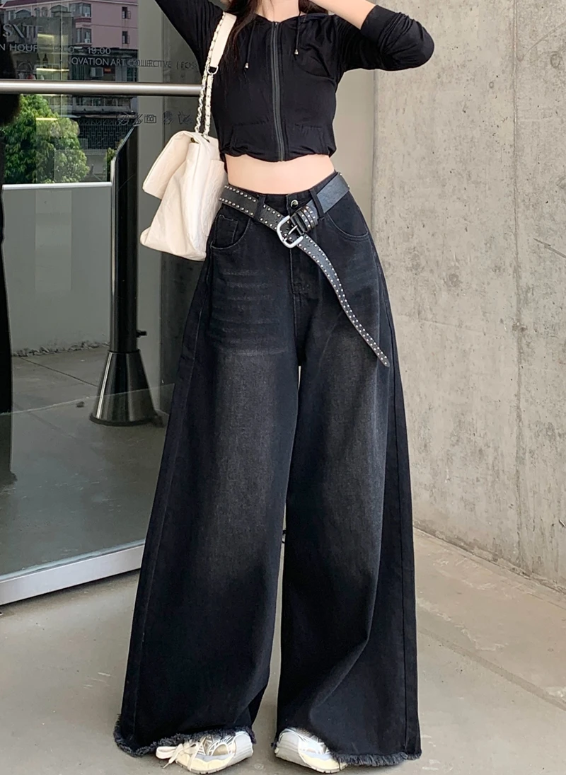 WCFCX STUDIO Hot Girl Baggy Jeans Femenina Y2k Street vintage Washed To Make Old Fried Straight Wide-Leg Denim Pants For Women
WCFCX STUDIO Hot Girl Baggy Jeans Femenina Y2k Street vintage Washed To Make Old Fried Straight Wide-Leg Denim Pants For Women