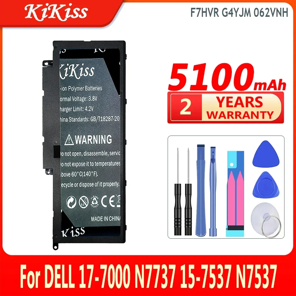 Аккумулятор KiKiss F7HVR G4YJM 062VNH 5100 мАч для DELL Inspiron 17-7000 N7737 15-7537 N7537, аккумулятор большой емкости
Аккумулятор KiKiss F7HVR G4YJM 062VNH 5100 мАч для DELL Inspiron 17-7000 N7737 15-7537 N7537, аккумулятор большой емкости