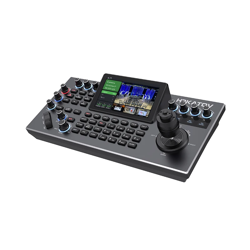 PTZ Controller PoE 4D Joystick PTZ Camera Joystick Controller with 5.5 Inch LCD Screen for Church Worship Live Streaming
PTZ Controller PoE 4D Joystick PTZ Camera Joystick Controller with 5.5 Inch LCD Screen for Church Worship Live Streaming