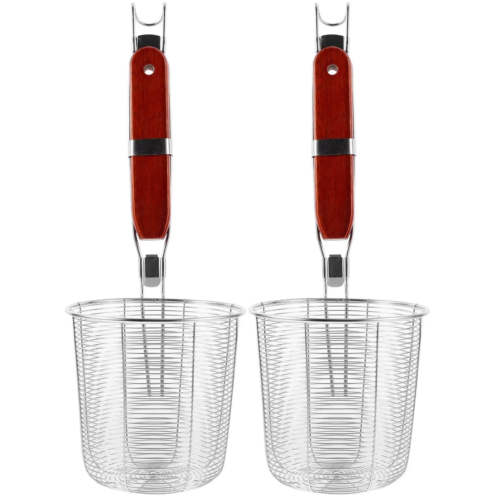2Pcs StainlessSteel WoodenHandle Colander SpiderStrainer NoodleSkimmer KitchenTool LongHandle FoodServing
2Pcs StainlessSteel WoodenHandle Colander SpiderStrainer NoodleSkimmer KitchenTool LongHandle FoodServing