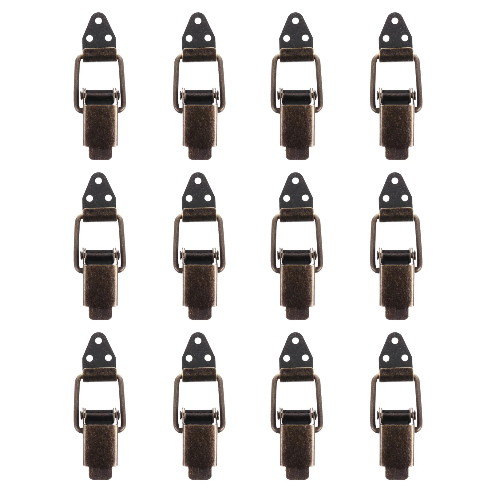 12Pcs Retro Green Bronze Iron Spring Loaded Toggle Latch Catch Durable Replacement for Chests Boxes
12Pcs Retro Green Bronze Iron Spring Loaded Toggle Latch Catch Durable Replacement for Chests Boxes