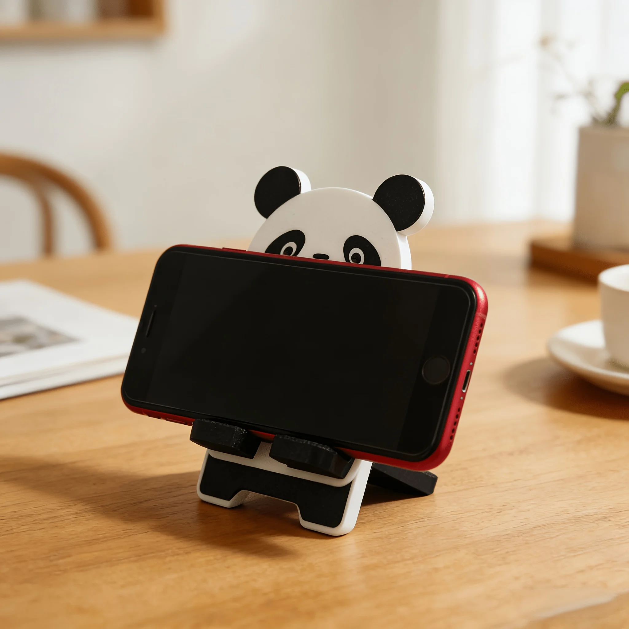 A Cute Panda Phone Holder with Adjustable Height in Two Layers, Which Can Be Placed Horizontally Or Vertically
A Cute Panda Phone Holder with Adjustable Height in Two Layers, Which Can Be Placed Horizontally Or Vertically