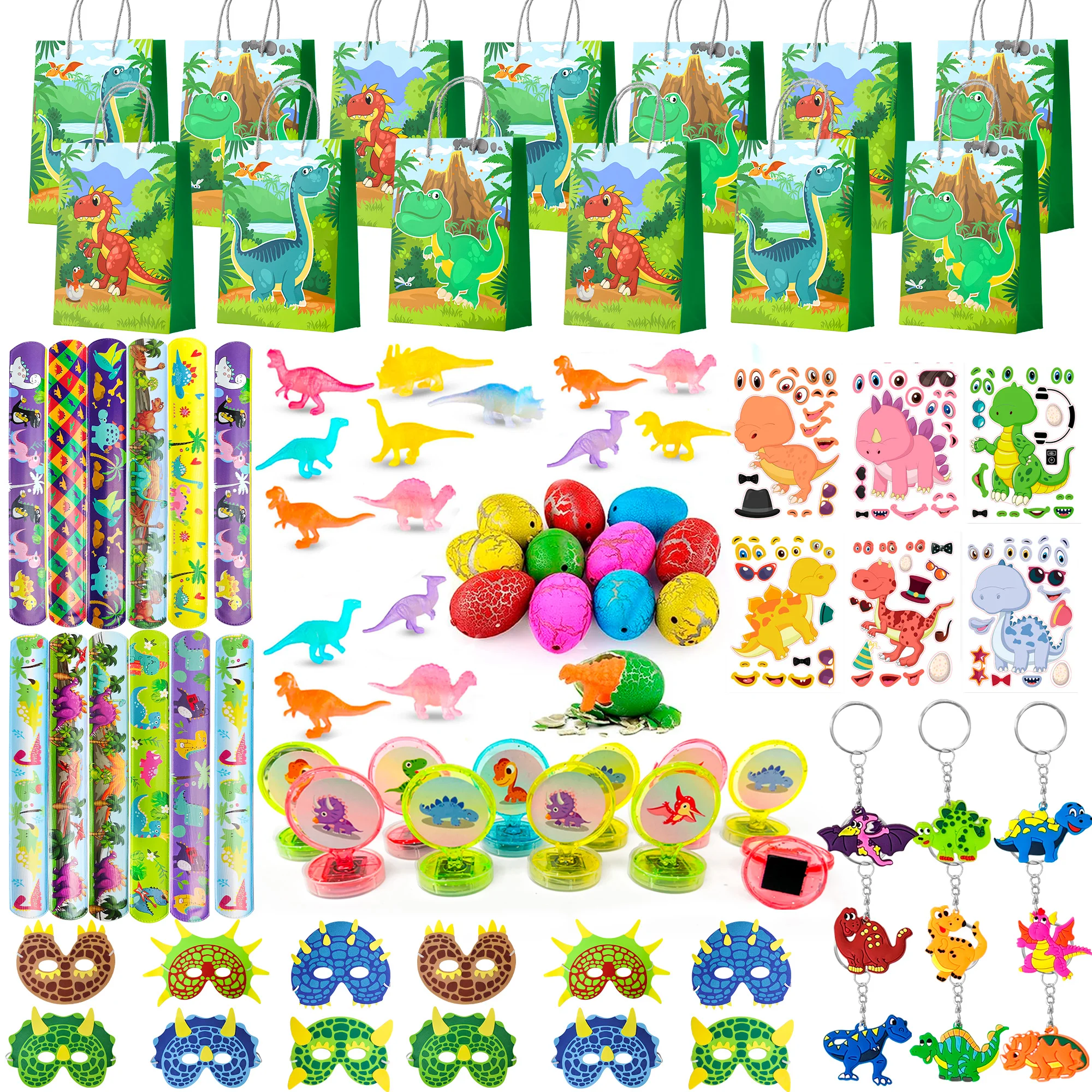 Dinosaur Party Favors for Kids, 96pcs Dinosaur Party Favors Set Dino Bags Stickers Bracelets etc Dinosaur Birthday Supplies
Dinosaur Party Favors for Kids, 96pcs Dinosaur Party Favors Set Dino Bags Stickers Bracelets etc Dinosaur Birthday Supplies
