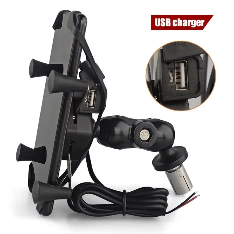 Tat For YZF R1 2002-2017 R6 2006-2017 R1M USB Charger Phone Holder k Stem Mount Bracket Motorcycle GPS Navigation Bracket