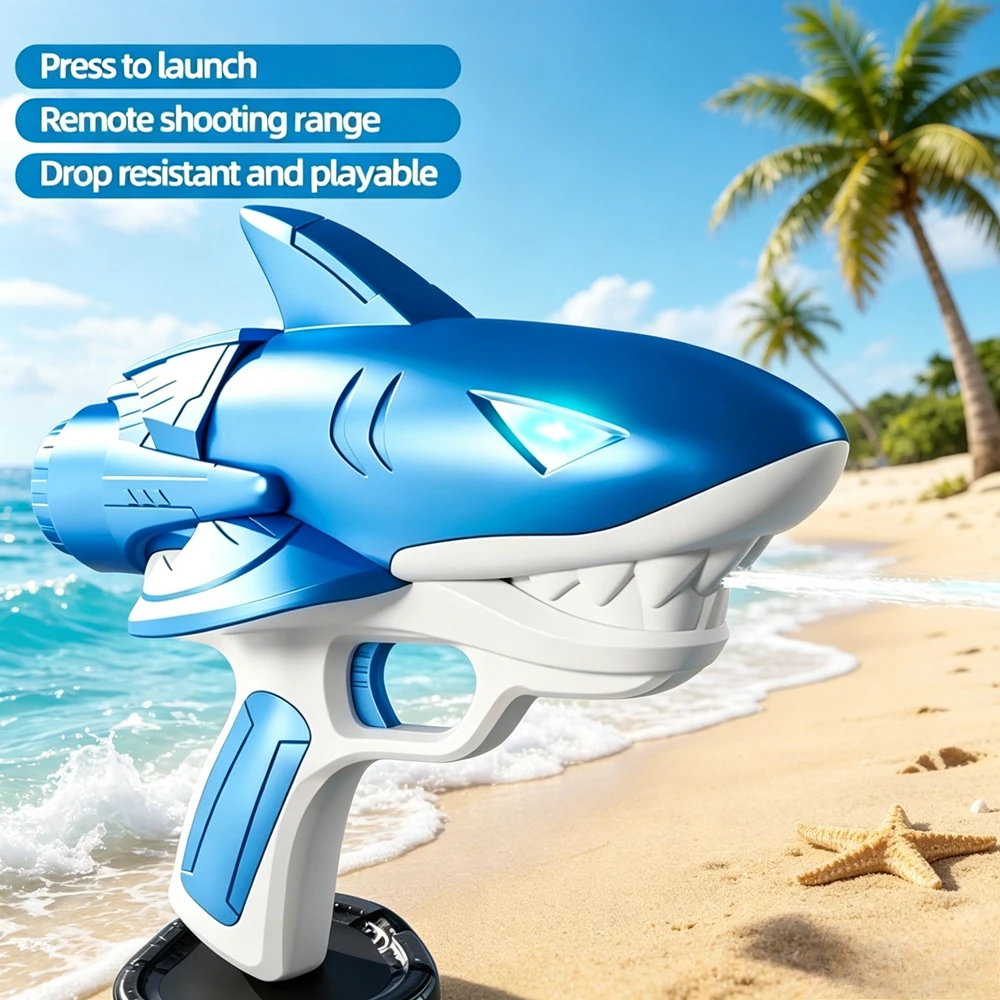 2026 New Shark Electric Water Gun for KidsAutomatic Water Sucking Large Capacity Tank Summer Outdoor Toy for Boys at Beach
2026 New Shark Electric Water Gun for KidsAutomatic Water Sucking Large Capacity Tank Summer Outdoor Toy for Boys at Beach