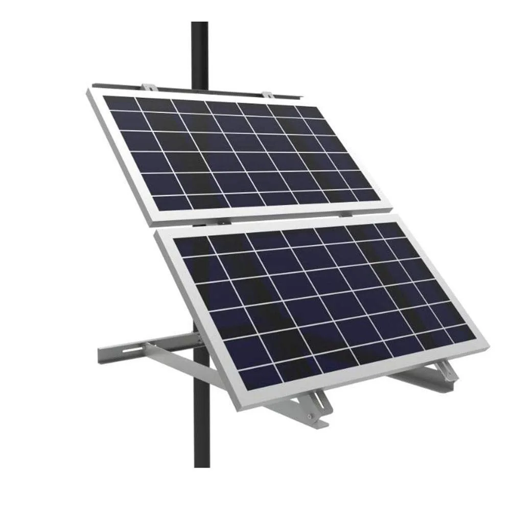 Adjustable Solar Panel Pole Mount Bracket - Fits 2 Panels Up To 170 Watts Each, Customized
Adjustable Solar Panel Pole Mount Bracket - Fits 2 Panels Up To 170 Watts Each, Customized