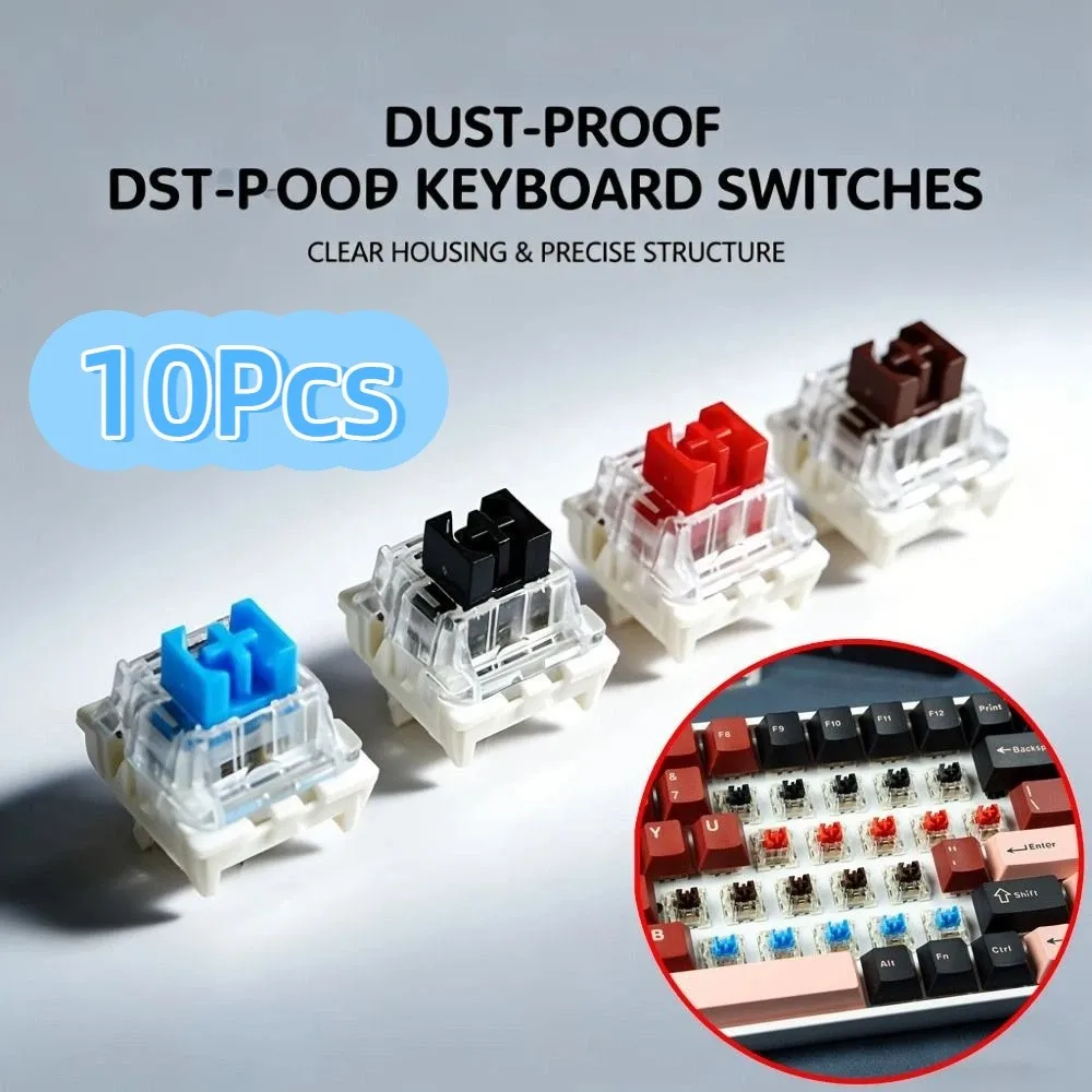 10Pcs Mini Mechanical Keyboard Switches Dust-proof Knocking 3 Pin Tactile Switches Precise Strong Tactile Axis Shaft Switch
10Pcs Mini Mechanical Keyboard Switches Dust-proof Knocking 3 Pin Tactile Switches Precise Strong Tactile Axis Shaft Switch