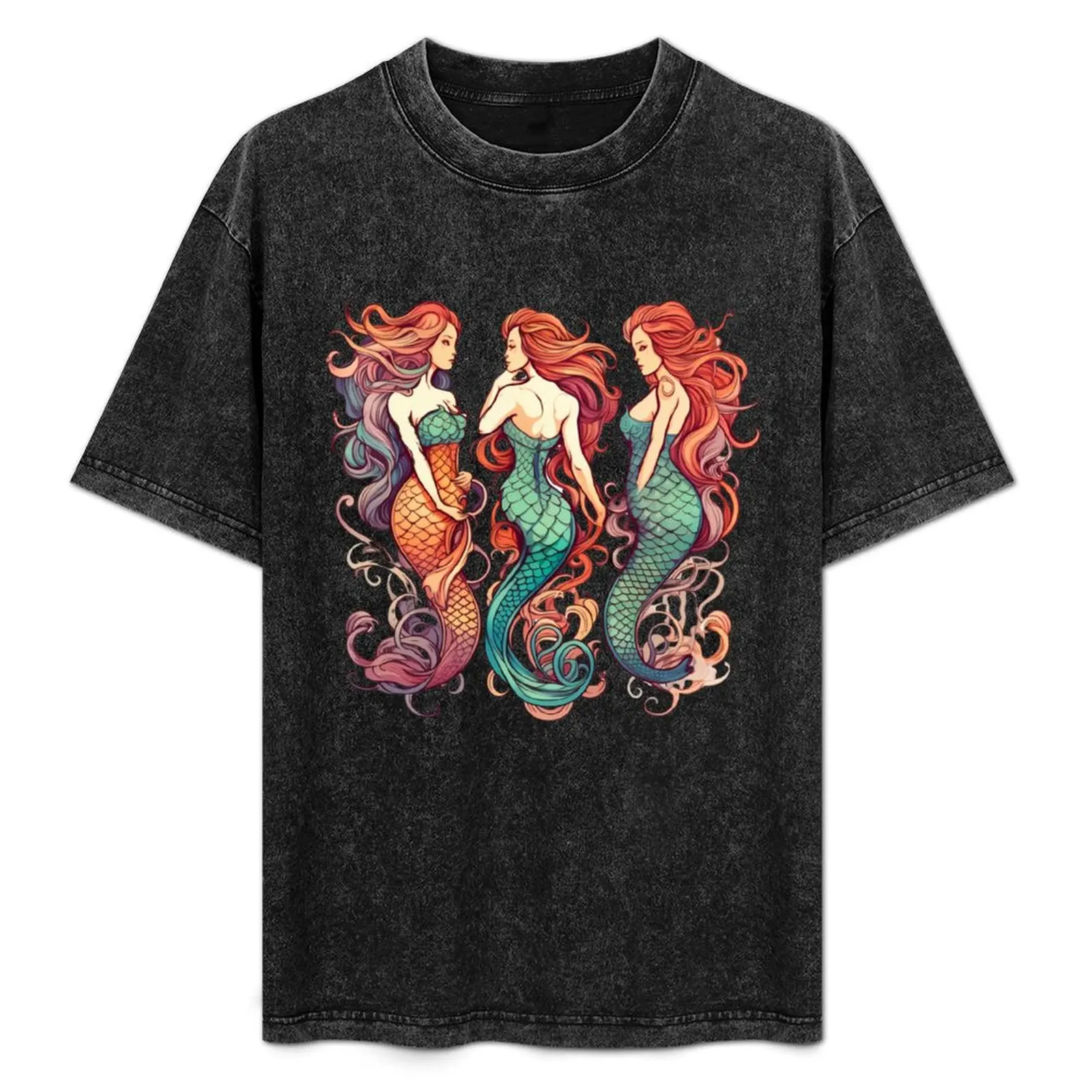 3 mermaids T-Shirt Casual Streetwear Short Sleeve Tee
3 mermaids T-Shirt Casual Streetwear Short Sleeve Tee