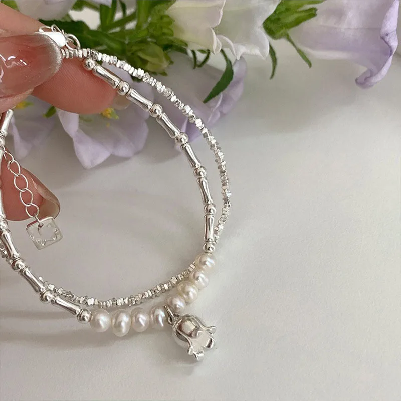 New 925 Silver Pearl Geometric Beads Adjustable Punk Flower Bracelet For Woman Girl Fashion Jewelry Gift Dropship Wholesale
New 925 Silver Pearl Geometric Beads Adjustable Punk Flower Bracelet For Woman Girl Fashion Jewelry Gift Dropship Wholesale