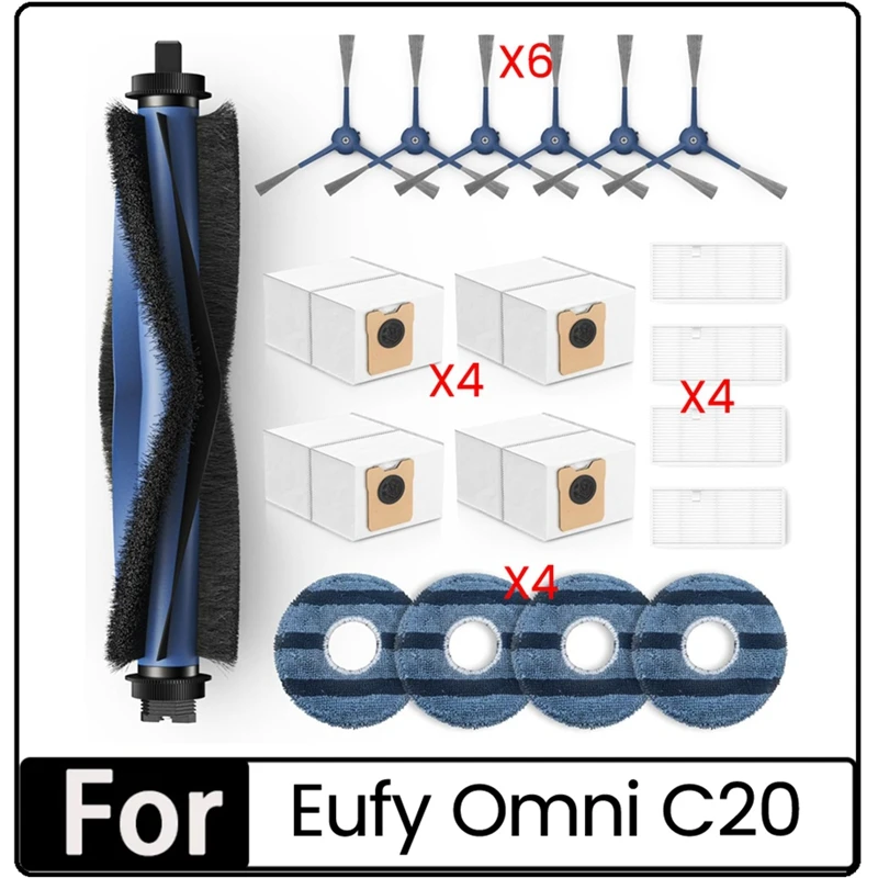 AAAN-19PCS Main Brush Side Brush Hepa Filter Dust Bag Mop Cloth For Eufy Omni C20 Robot Vacuum Cleaner Accessories
AAAN-19PCS Main Brush Side Brush Hepa Filter Dust Bag Mop Cloth For Eufy Omni C20 Robot Vacuum Cleaner Accessories
